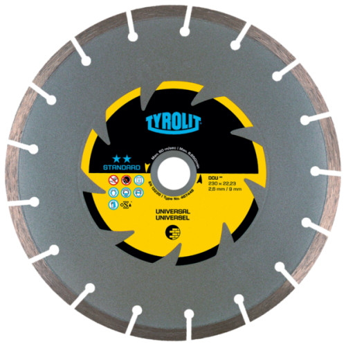 Tarcza diamentowa TYROLIT STANDARD DCU 230 X 2,6 MM
